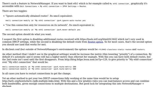 Unix & Linux: How to avoid dhclient default gateway on an interface? смотреть онлайн