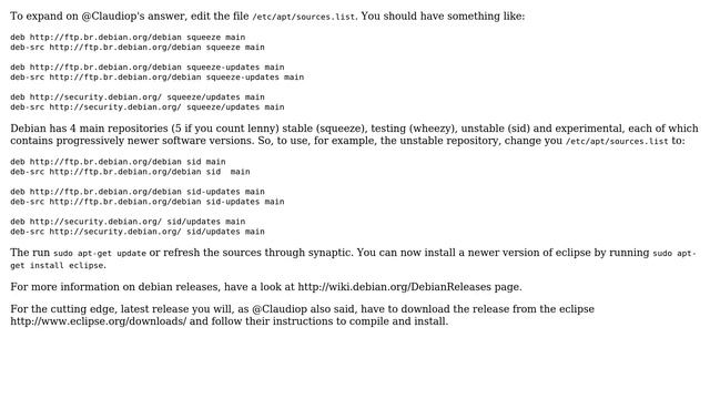 Eclipse version in Debian package directories too old (2 Solutions!!) смотреть онлайн