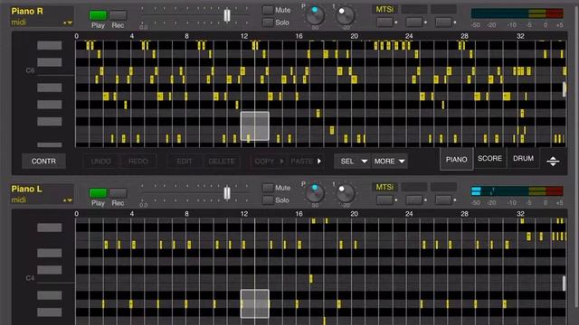 MIDI editing options in MultiTrackStudio смотреть онлайн