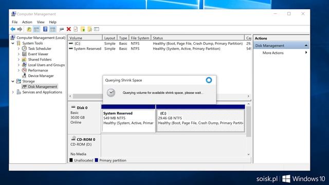 Windows 10: How to shrink a hard drive volume. (video in 4k quality) смотреть онлайн