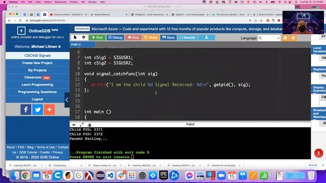 CSC450 2/15/22 Signals, raise vs kill, and intro to Shared Memory смотреть онлайн