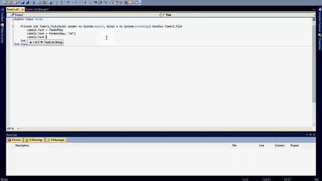 how to make clock with date written in vb 2010 or 2008 смотреть онлайн