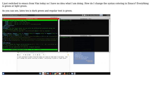 Unix & Linux: text color settings in emacs (2 Solutions!!) смотреть онлайн