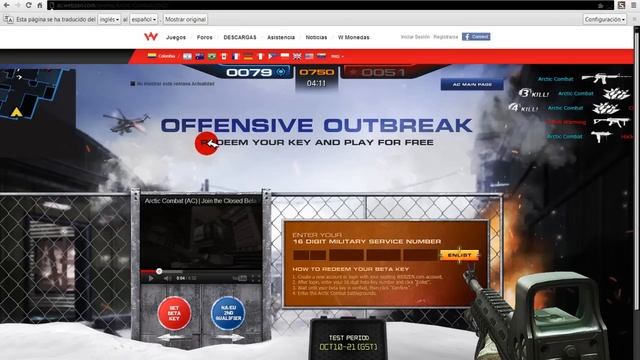 Como registrarse, descargar e instalar el artic combat (Closed Beta 2) смотреть онлайн