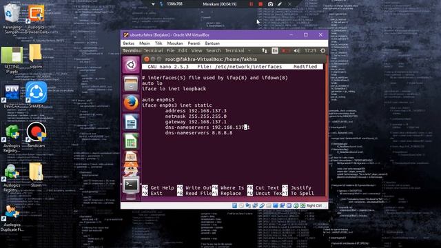 Set IP Static Ubuntu connect to internet part 2 смотреть онлайн