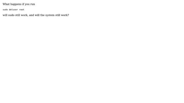 Ubuntu: What happens if you delete the root user? смотреть онлайн