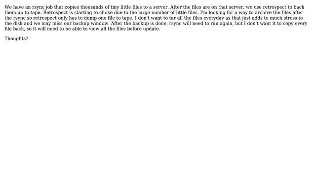 Unix & Linux: Best way to archive after rsync смотреть онлайн