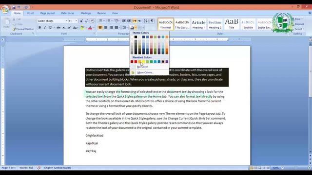 MS Office 2007 I MS Word Paragraph and style group I Tutorial 02 смотреть онлайн