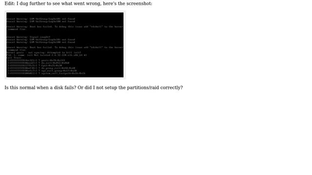 DevOps & SysAdmins: Raid 1/10: Kernel panic- not syncing: attempted to kill init смотреть онлайн
