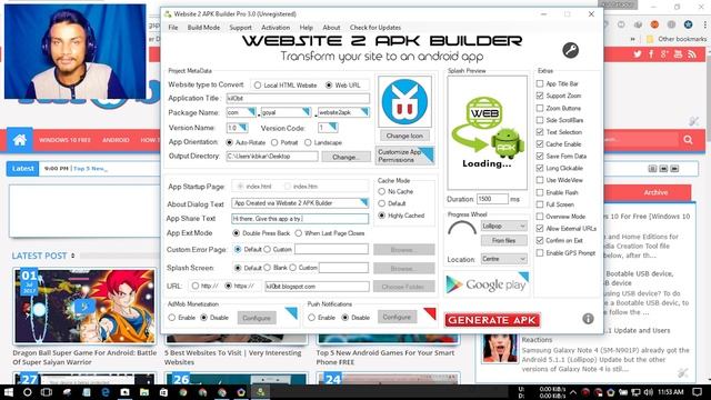 HOW TO CREATE ANDROID APP IN 1 MINUTE *NO CODING* (WebApps Only) смотреть онлайн