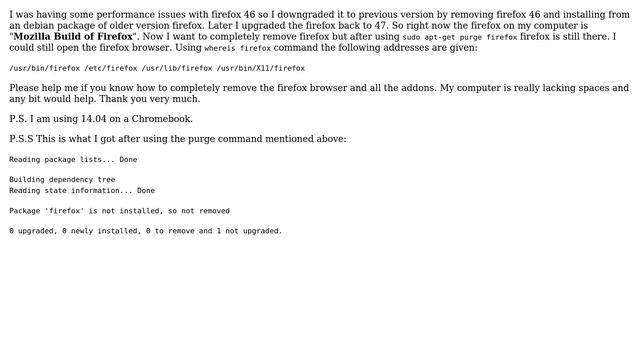 Ubuntu: How to remove firefox installed from a debian package? смотреть онлайн