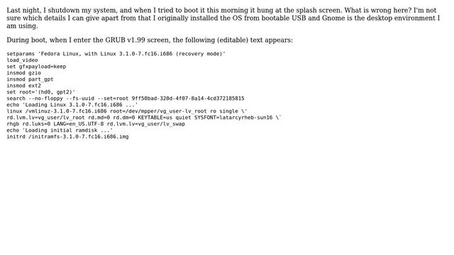 Fedora 16 won't boot смотреть онлайн