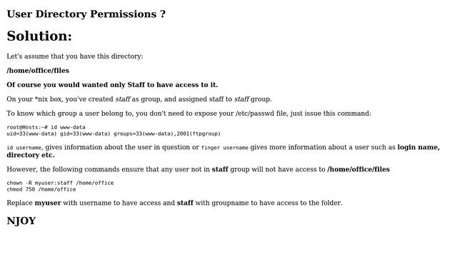 Unix & Linux: Removing user access to some directories (2 Solutions!!) смотреть онлайн