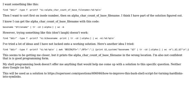 How to find files, print some standard info about those files, plus print the alpha char count... смотреть онлайн