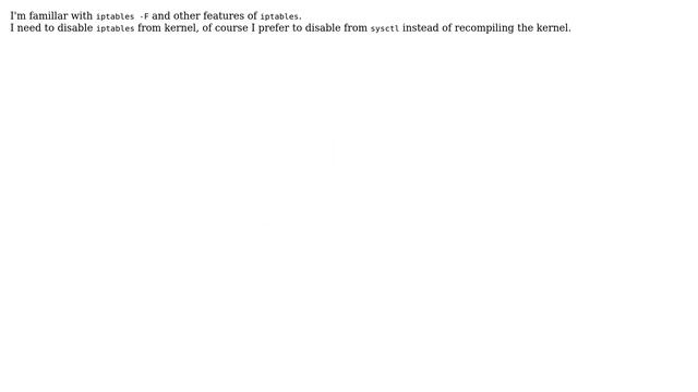 Unix & Linux: How to disable iptables from kernel? смотреть онлайн