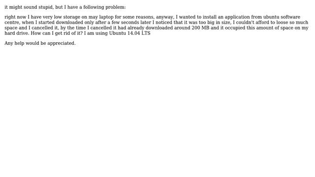 Ubuntu: How can I delete the partly dowloaded app data? смотреть онлайн