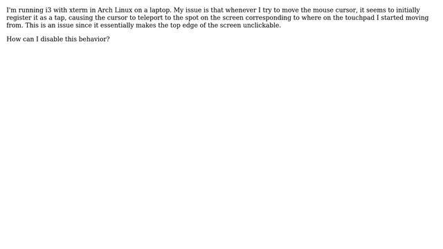 Unix & Linux: How do I prevent pointer from jumping when tapping touchpad? смотреть онлайн