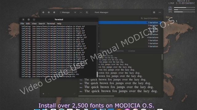 Install over 2,500 fonts on MODICIA O.S смотреть онлайн
