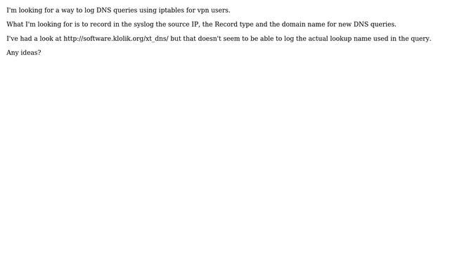 DevOps & SysAdmins: Log DNS queries (Source IP, Record Type, Hostname) using iptables смотреть онлайн