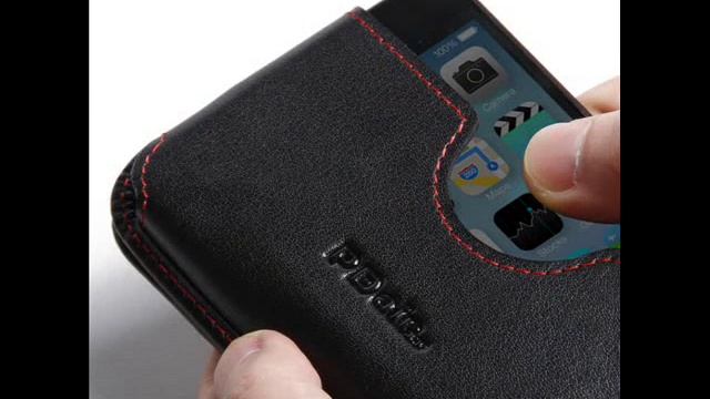 PDair iPhone 5s Leather Wallet Sleeve Case (Red Stitch) смотреть онлайн
