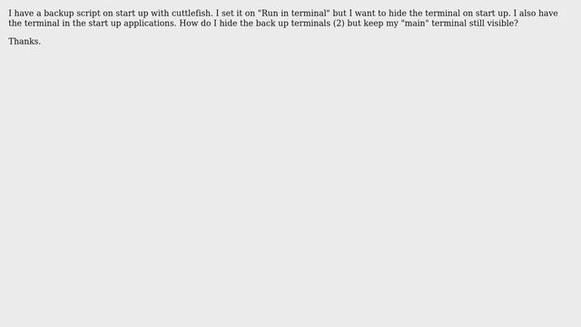 How to run a bash script in terminal but hide the terminal on startup? смотреть онлайн