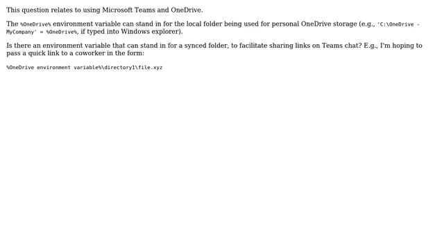 Unix & Linux: Environment variables for OneDrive synchronisation folders смотреть онлайн