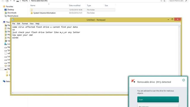 Virus affected flash drive data backup through simple cmd...... смотреть онлайн