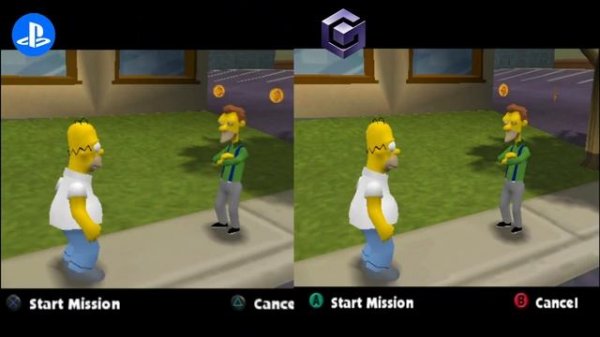 The Simpsons Hit & Run Comparison GameCube vs PS2