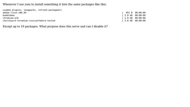 Unix & Linux: Yum always lists some packages смотреть онлайн