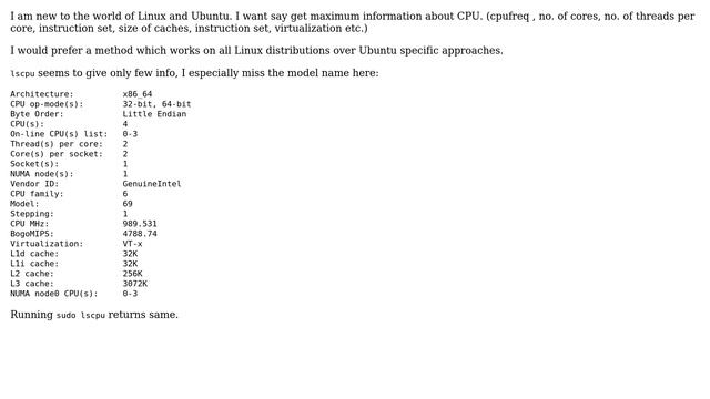 Getting information about CPU смотреть онлайн