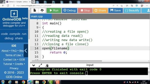 File Handling in C++ (Create/Open and Close a File )| C++ Tutorials for Beginners смотреть онлайн