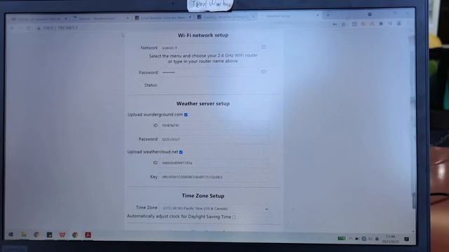 FT0300 weather station Windows system WI-FI connection video (English) смотреть онлайн