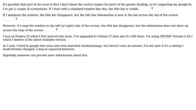 Unix & Linux: Fedora / GNOME: Can I get the title bar to always be at the top? смотреть онлайн