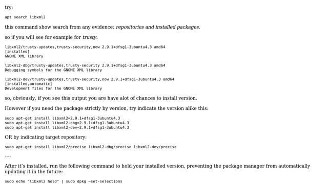 Ubuntu: Downgrading libxml2 on 12.04 смотреть онлайн