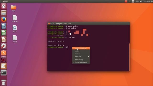 system call fork function using ubuntu in c programming language смотреть онлайн