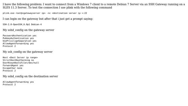 DevOps & SysAdmins: SSH-Connection through gateway nc not working смотреть онлайн