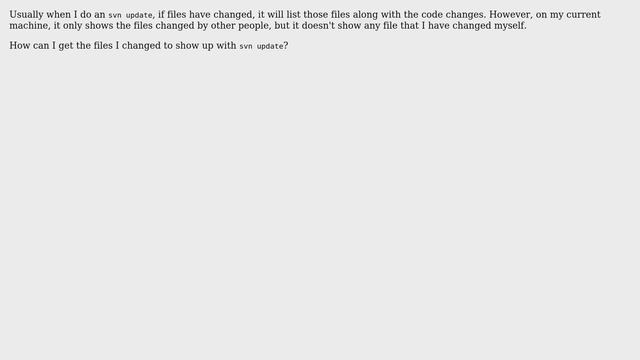 Unix & Linux: "svn update" doesn't show my updated files смотреть онлайн