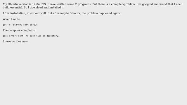 Ubuntu: GCC compiler errors with "No such file or directory" смотреть онлайн