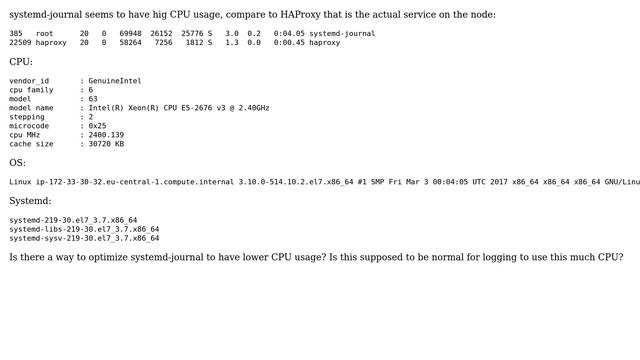 DevOps & SysAdmins: High CPU usage with systemd-journal 219 on CentOS смотреть онлайн