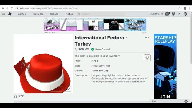 [Free Item] How to get the INTERNATIONAL FEDORA - TURKEY | Roblox Indonesia смотреть онлайн