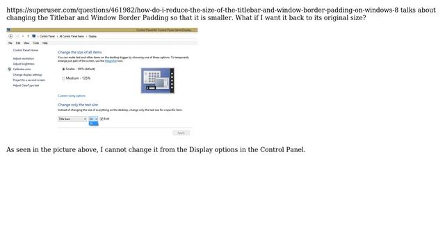Unix & Linux: How do I increase the size of the titlebar and window border padding on Windows 8? смотреть онлайн