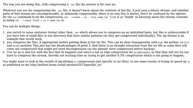 Unix & Linux: Tell gzip/bzip2/7z/etc not to compress already-compressed files? (2 Solutions!!) смотреть онлайн