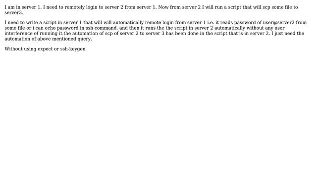 Ubuntu: Automation of remote login such that password of remote machine is read from somewhere смотреть онлайн