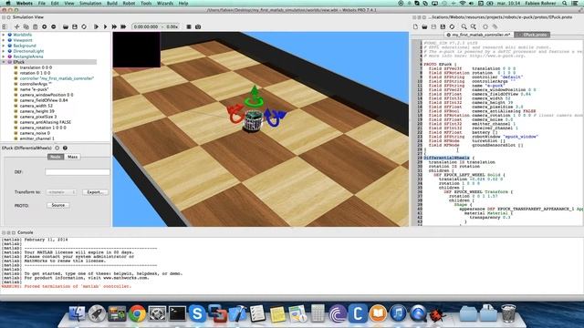 Screencast: use Matlab and Webots смотреть онлайн