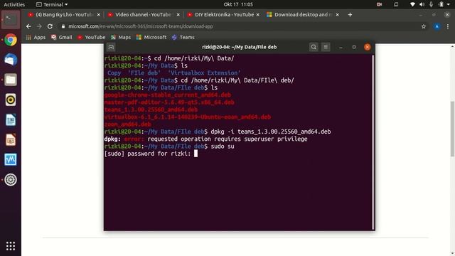 Install Ms Teams in Ubuntu смотреть онлайн