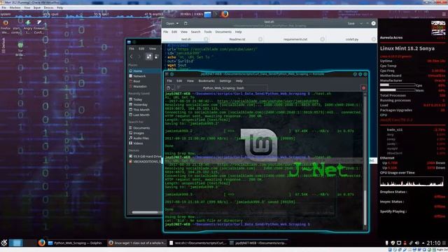 Linux Mint 18 2 Bash Grep Web Content WGET Example смотреть онлайн