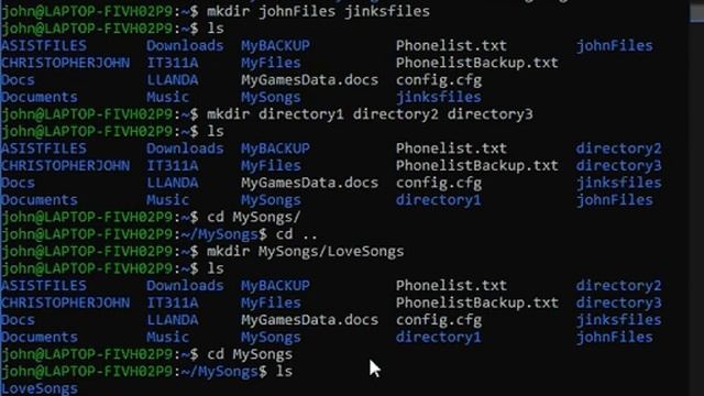 IT311-Linux Directories (mdkir, cd, rmdir) смотреть онлайн