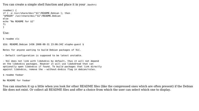 Unix & Linux: Is there a readme reader like man? (2 Solutions!!) смотреть онлайн
