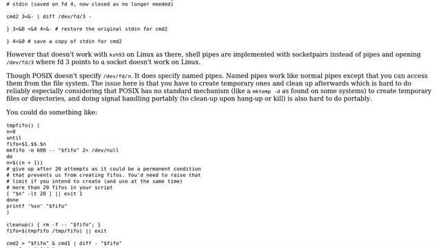 Unix & Linux: What is the portable (POSIX) way to achieve process substitution? (2 Solutions!!) смотреть онлайн