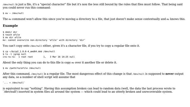 Why is moving directories to /dev/null dangerous? (4 Solutions!!) смотреть онлайн